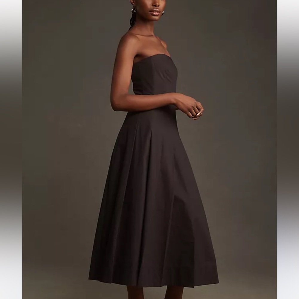 Mare Mare Strapless Seamed A-Line Midi Dress new xs